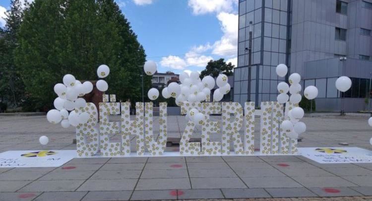 Përurohet instalacioni “Bëhu zëri im”, Osmani: Këto lule duhet t’i mbajë secili përfaqësues i Kosovës që ulet në tavolinë me Serbinë