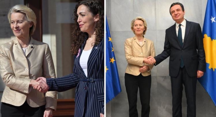 “Ulni tensionet”, von der Leyen deklarohet pas takimeve me Osmanin dhe Kurtin