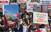 ‘Gjuha shqipe është amanet’: Mes arrestimeve, përfundon protesta e studentëve shqiptarë në Shkup