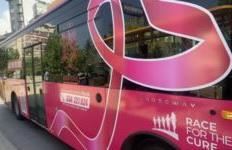 Autobusi rozë në rrugët e Prishtinës: Kush e bën mamografinë, në tetor udhëtojnë falas me “Trafikun Urban”