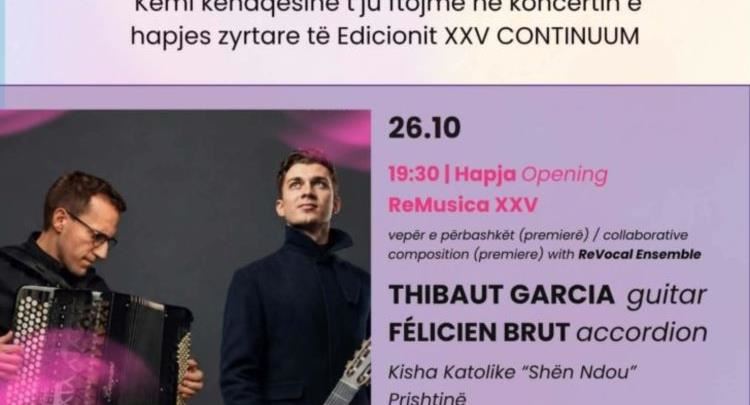 ReMusica Festival rikthehet me edicionin e 25-të, “Continuum”, nga 26 tetori deri më 1 nëntor