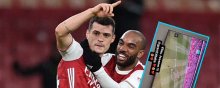 ‘Vllau jeeem’: Lacazette shkruan në gjuhën shqipe për golin e Granit Xhakës