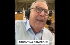 Komentatori argjentinas në lot dhe me zë të lartë në komentim direkt të finales