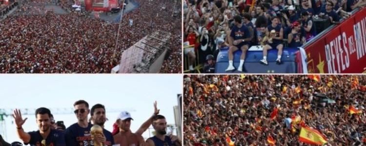 Çmenduri në Madrid: Rreth 2 milionë njerëz u bënë pritje spektakolare kampionëve të rinj të botës
