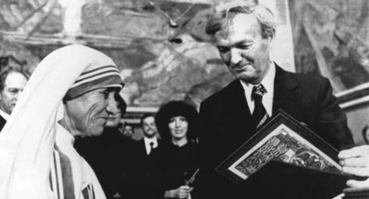 Më 10 dhjetor 1979, Nënë Tereza mori Çmimin Nobel për Paqen
