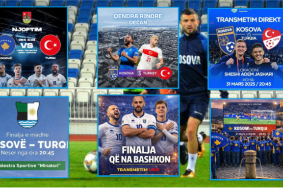 Qytetet mobilizohen: Organizohen transmetime direkete për ndeshjen Kosovë–Turqi