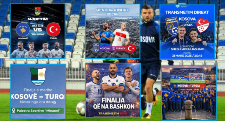 Qytetet mobilizohen: Organizohen transmetime direkete për ndeshjen Kosovë–Turqi