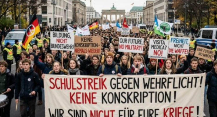Mbi 45 mijë studentë protestojnë në Gjermani kundër shërbimit të detyrueshëm ushtarak