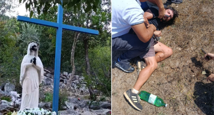 ‘Zonja është djall’: Ekstremistët përdhosin statujat e Shën Marias dhe altarin e pishtarit në Medjugorje